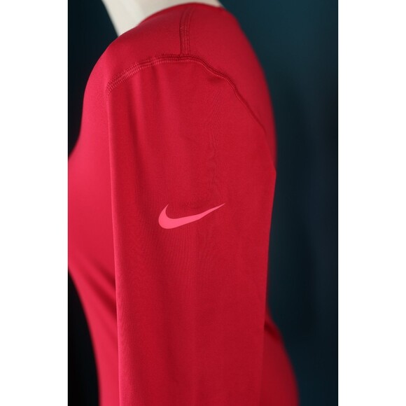 Nike Dri Fit Women's Long Sleeve Round Neck Hot Pink Running Top Size Small - Picture 8 of 11